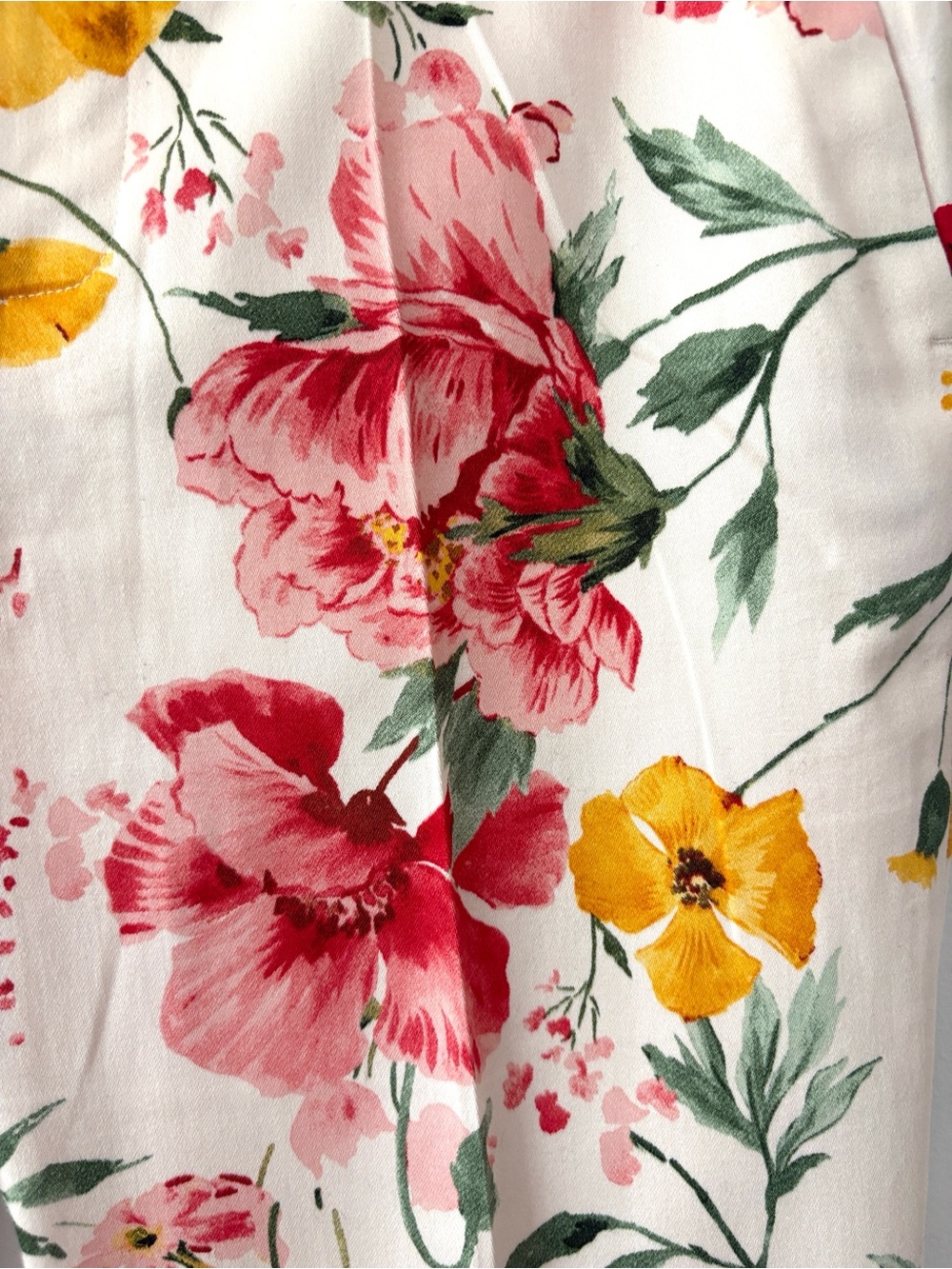 Zara Floral Botanical Trouser Pants Size 6 - Picture 3 of 7